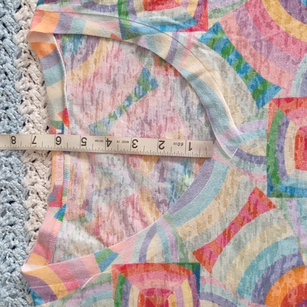 Before + Again Small Geo Print Short Sleeve T-Shirt - Picture 7 of 12